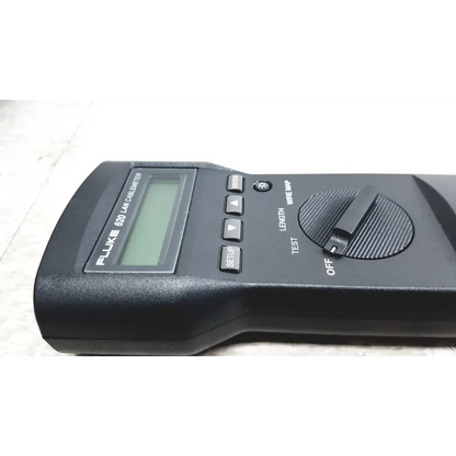 Fluke networks black plastic 620 lan cablemeter with digital display and buttons for cable testing with case accessories
