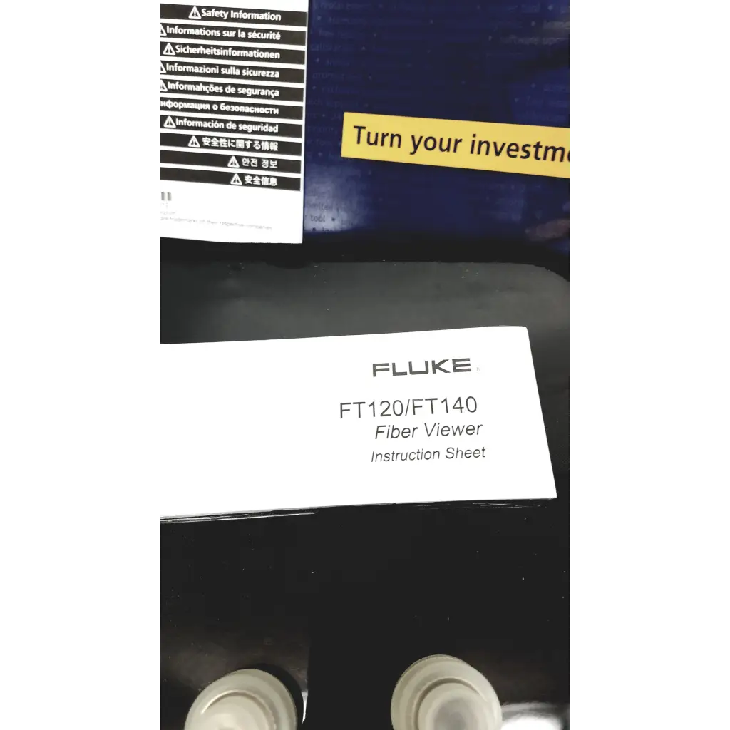 Fluke networks ftk1300 simplifiber pro fiber optic test kit instruction sheet for ft120 ft140 fiber viewer use