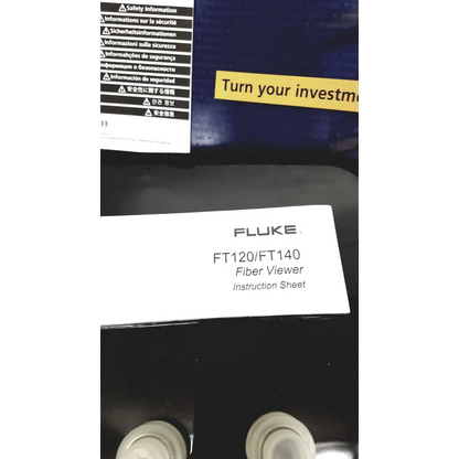 Fluke networks ftk1300 simplifiber pro fiber optic test kit instruction sheet for ft120 ft140 fiber viewer use
