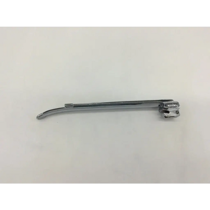 Silver surgical foregger miller laryngoscope blade ac5-90 with curved polished metal shaft and locking mechanism