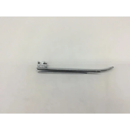 Foreground miller silver metallic laryngoscope blade ac5-90 with curved tip and rectangular handle for medical use