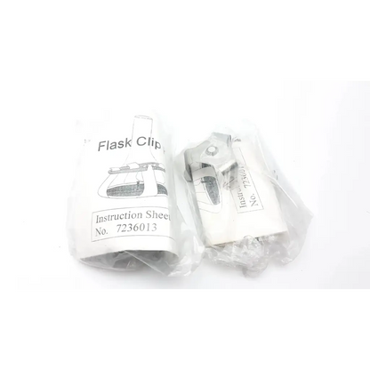 Silver metal flask clip with clamp design in clear packaging for forma scientific orbital shaker 4518 accessory
