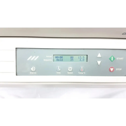 White control panel with digital display and buttons on forma scientific orbital shaker 4518 scientific orbital shaker