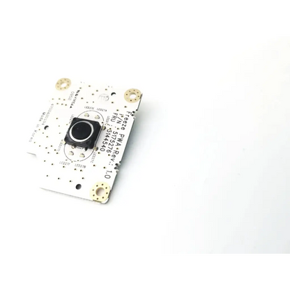 White rectangular km5a board with black circular button and printed text markings freeze pwa rev 1.0 model