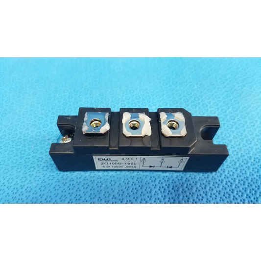 Black rectangular fuji electric power diode module dual diode block 100a 1000v with three silver terminal screws