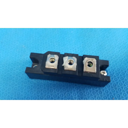 Black plastic Fuji Electric 2FI100G-100C power diode module with three silver terminal blocks dual diode block