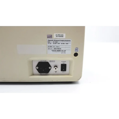 Beige fukuda denshi uf-760t portable ultrasound machine for medical diagnostic use by fukuda denshi co ltd