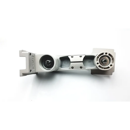 Gray metallic gcx wmm-0006-01 pivot arm with circular mounting hubs and central plate featuring screws