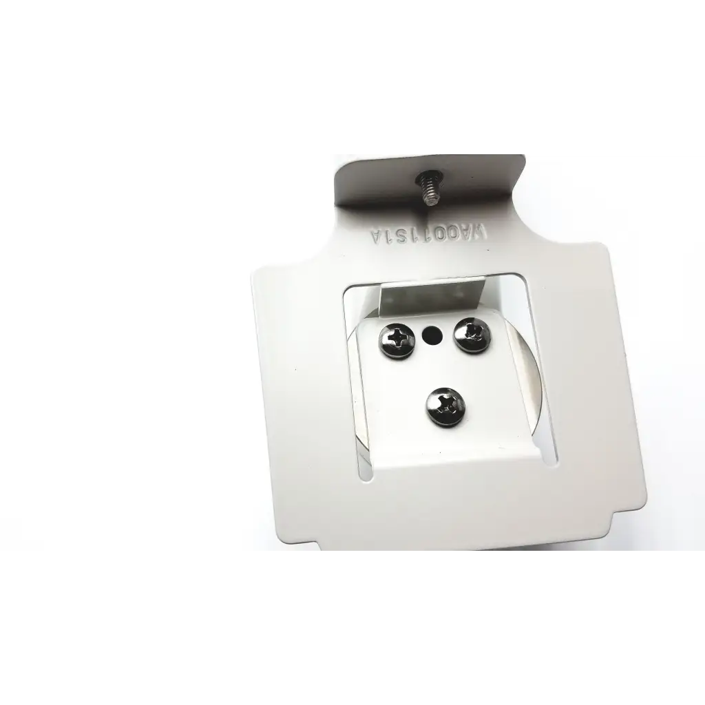 Silver metallic gcx wmm-0006-01 pivot arm camera mount bracket with three black screws and central hole