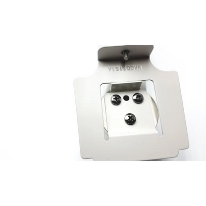 Silver metallic gcx wmm-0006-01 pivot arm camera mount bracket with three black screws and central hole