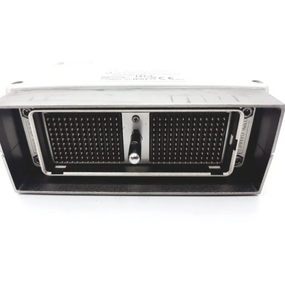 Silver industrial-grade din rail mount connector with black grid panels and central knob for ge 5131434 11l linear array ultrasound transducer