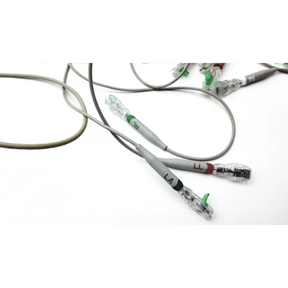 Gray network patch cables with clear connectors and labeled ends for ge cam 14 hd acquisition module cam use
