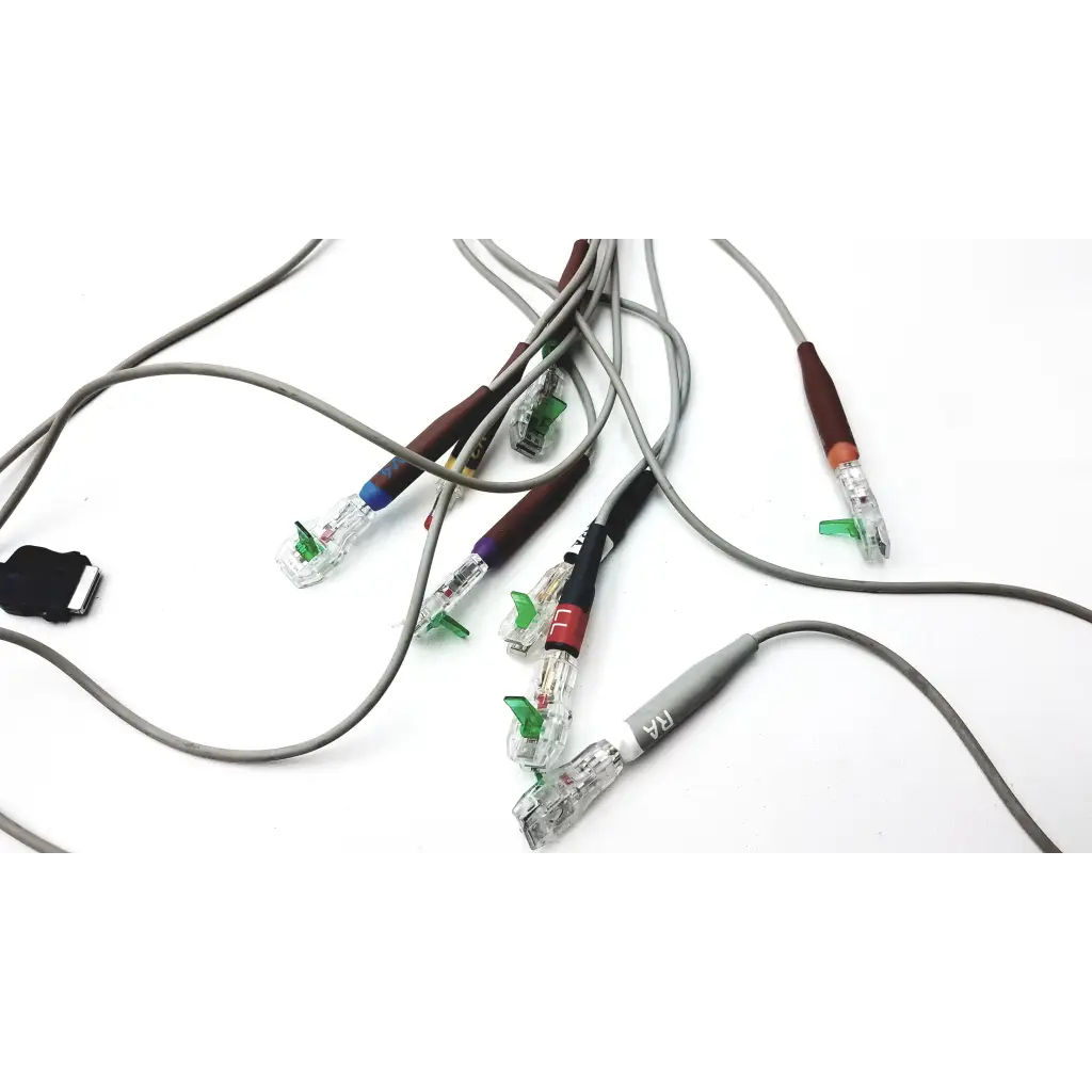 Gray ethernet cables with clear connectors and colored strain relief boots for module cam hd acquisition 900995-003