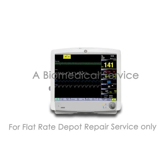 White ge healthcare carescape b650 patient monitor with bright screen showing vital signs for medical equipment repair service