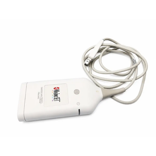 White misonet carevue 500+ ultrasound transducer with coiled gray cable for ge carescape spo2 masimo rainbow set use
