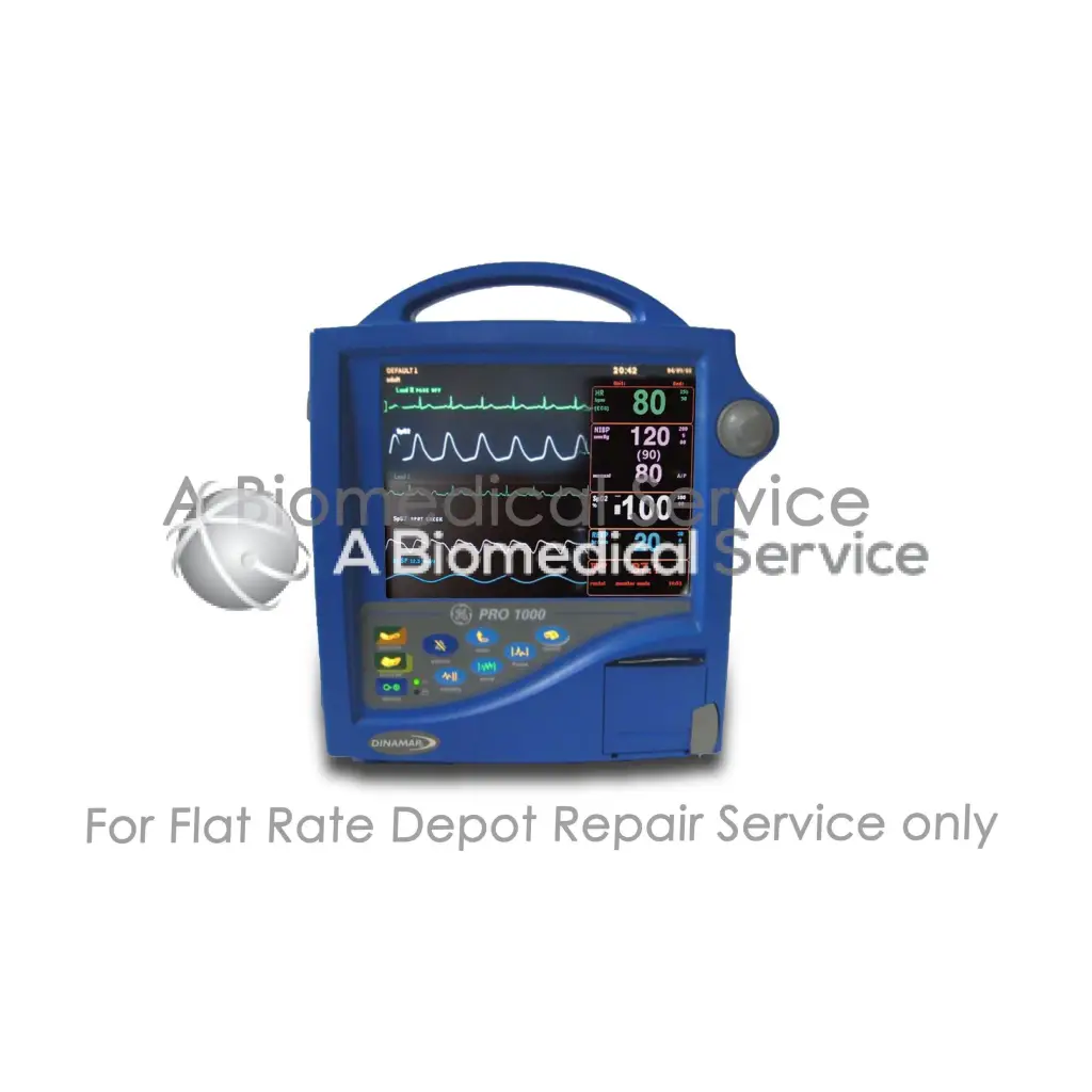 Blue critikon dinamap pro 1086 portable medical equipment with digital vital signs display for repair service use