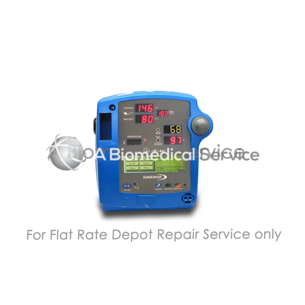 Blue dinamap blood pressure monitor with digital display and control buttons for critikon dinamap pro 400 v2 repair service