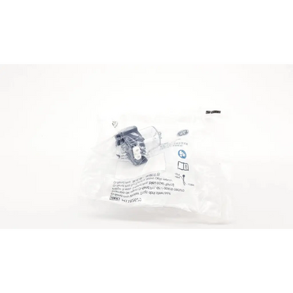 Black plastic car headlight bulb in clear packaging featuring ge d-fend pro water trap dark steel blue design