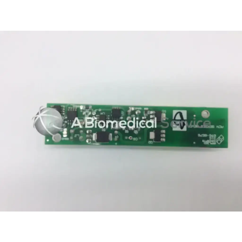 Green rectangular circuit board with silver component and biomedical service text for ge dash 4000 patient monitor lcd