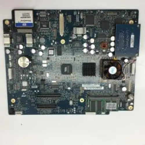 Blue datex ohmeda 1009-5934-000 motherboard with black silver components central processor socket and ram slots visible