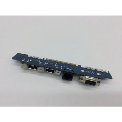Blue expansion card with usb ethernet and vga ports on the back of engstrom carestation cs ventilator aisys model