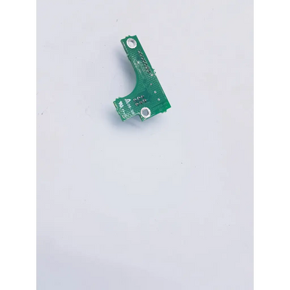 Green rectangular circuit board with two mounting holes and printed components for ge mac series printer motor