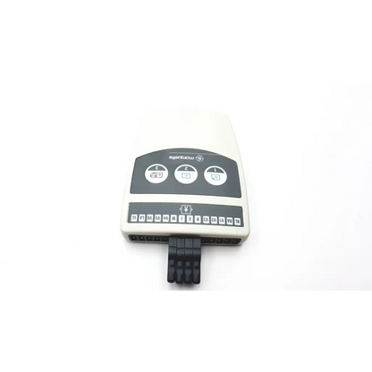 Cream-colored ge marquette cam 14 m2mf8944p acquisition module with black control panel and numbered buttons