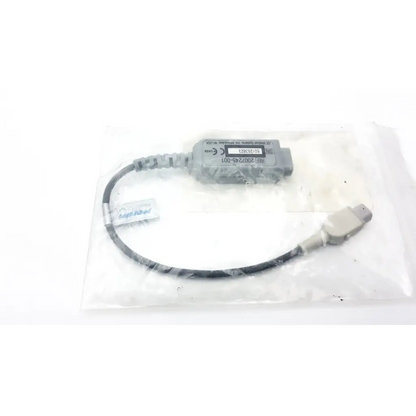 Gray plastic diagnostic adapter with black cable and rectangular connector for ge medical apexpro ch nonin xpod oximeter