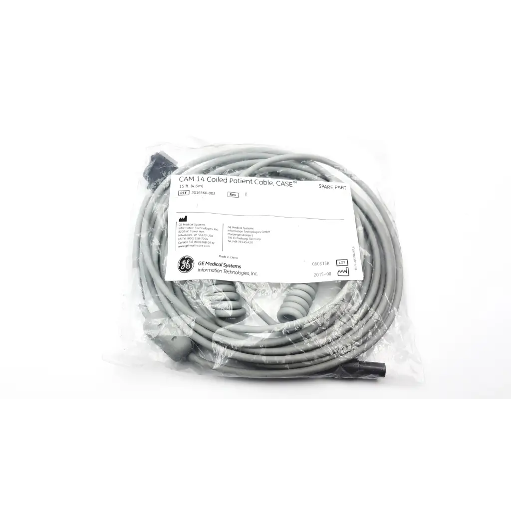 Load image into Gallery viewer, GE Medical 2016560-002 Cam 14 Coiled Patient Cable - parts