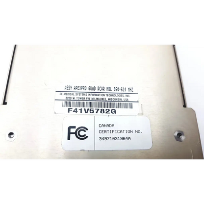 Silver metallic medical f41v5782g apexpro quad receiver with white certification sticker for imaging use
