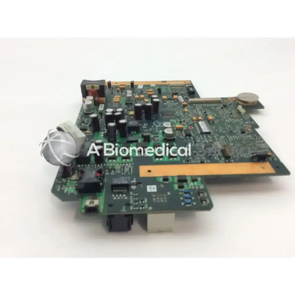 Green printed circuit board with black and silver components orange connector and white cylindrical part for ge medical rev 3 board ctx01-14413