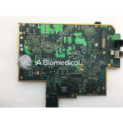 Green and gold circuit board with electronic components for GE medical fab 2011807-001 rev 3 featuring board ctx01-14413