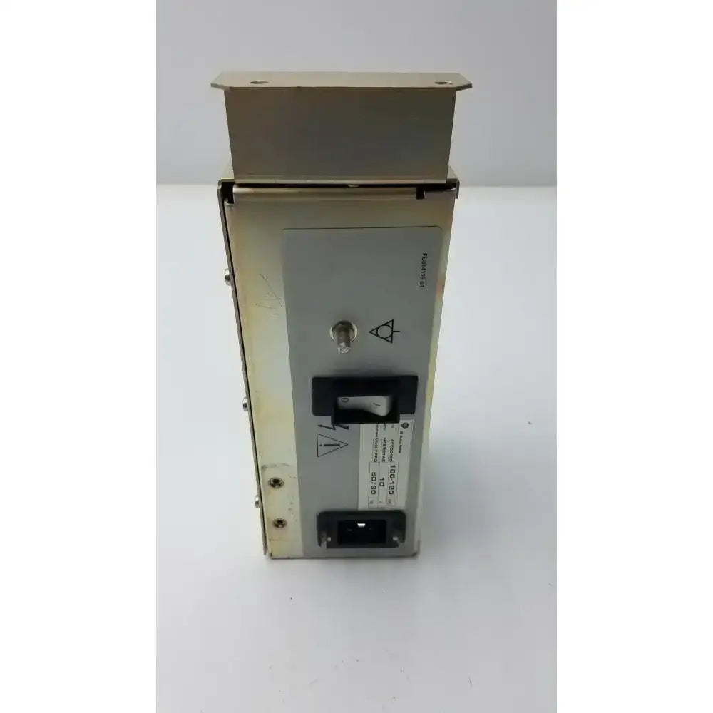 Silver metallic pro power supply unit with black switch and warning labels for ge medical vivid 7 pro power supply
