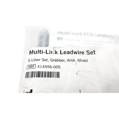 Ge multi-link leadwire set 414556-005 5 leadwire set in white plastic package with black printed text and barcode