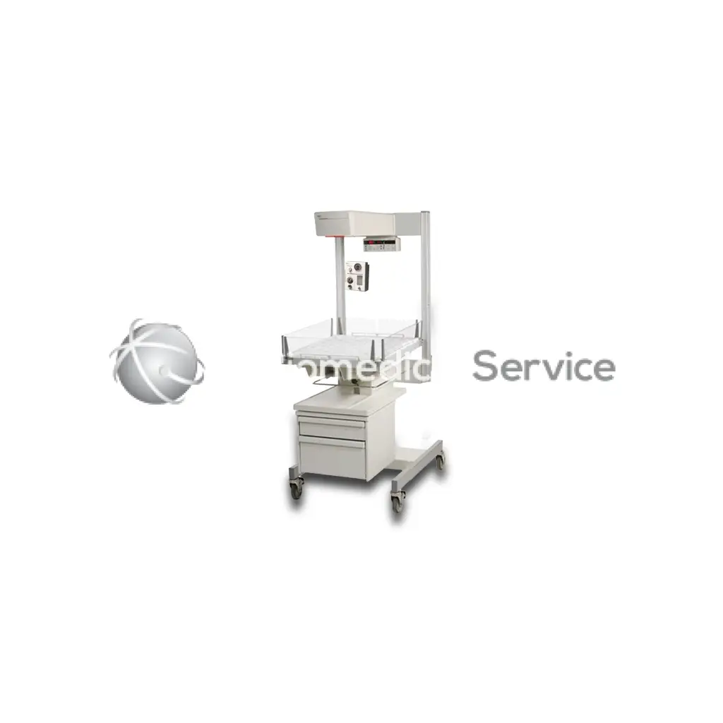 Ge ohmeda 4400 iws infant warmer system medical-grade incubator with light gray metallic frame and transparent acrylic sides