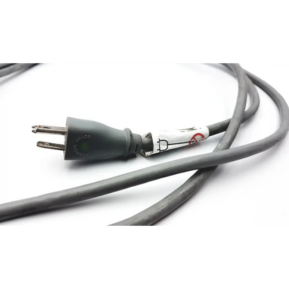 Gray ge power cords 405535-006 with dark gray plug featuring two flat prongs and white label with red markings ad4-168