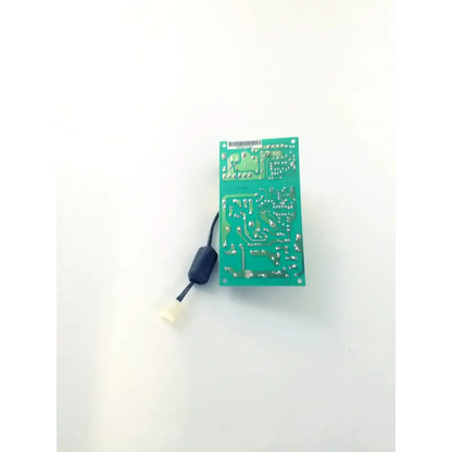 Green rectangular power supply board with silver soldered components and black cable for dinamap pro 300 v2
