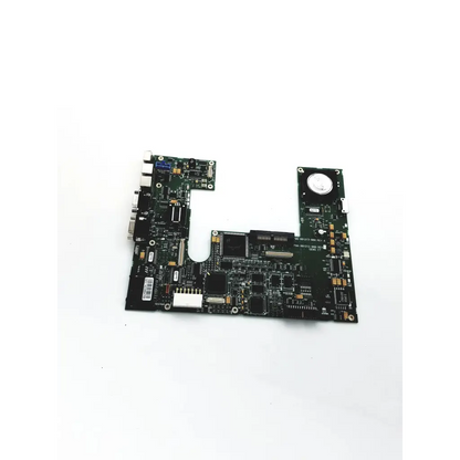 Black laptop ecg mainboard bbdg2-5 with silver and gold circuitry and circular heat sink on the right side