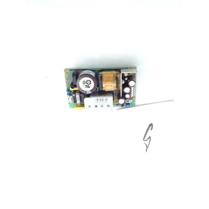 Green circuit board with black and white electronic components for ge s 5 fm bedside monitor parts p n m1009074