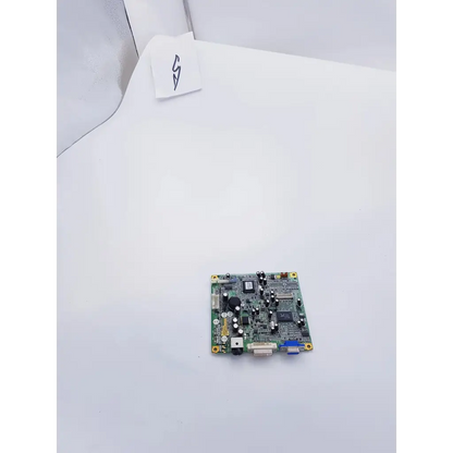 Green rectangular circuit board with black and silver components gold edge connectors and blue vga port pdl8wf011a driver board