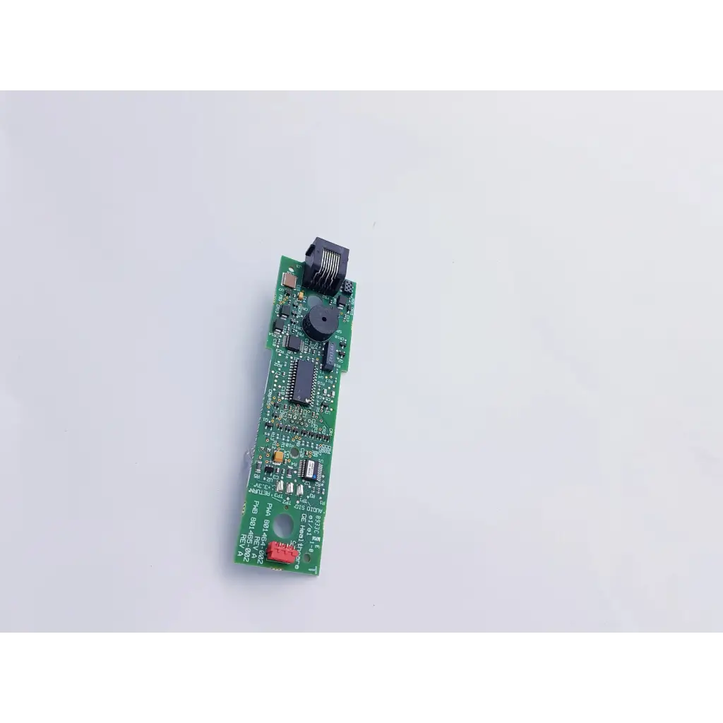 Green printed circuit board with black and red components for ge solar 8000i adult patient monitor remote control board
