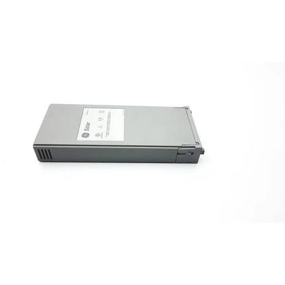 Gray ge solar bioz icg module power supply unit with white label and ventilation slots for solar bioz icg use