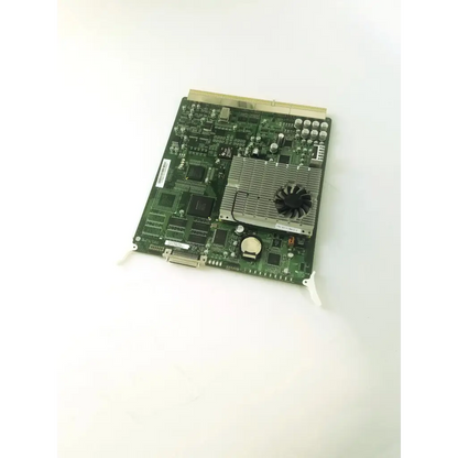 Green circuit board with silver heatsink and black fan featuring electronic components for ge sysconpm ultrasound accessories bbcb3-5