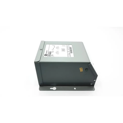 Gray metal industrial power supply transformer 9t51b0030 with white label and barcode for electrical use