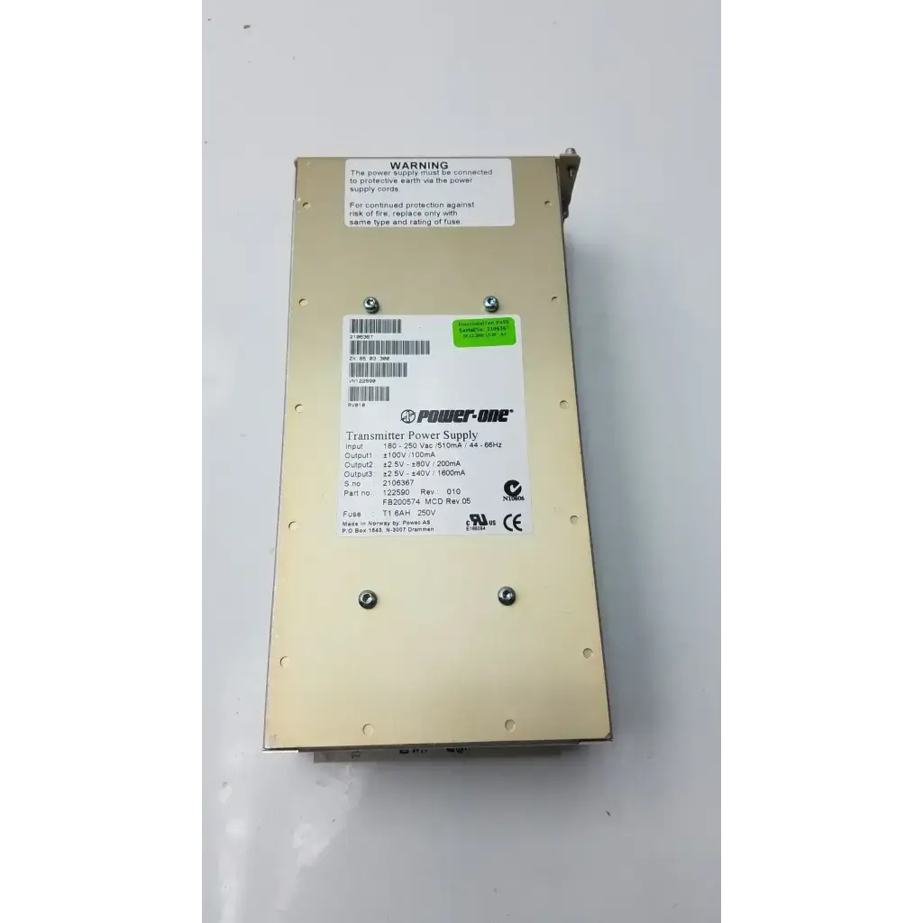 GE Vivid 7 Transimitter Power Supply P/N: 122590 REV: 010, FB200574 Ultrasound Power Supply, second-hand product photo 1