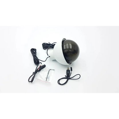 White and black dome pendant mount camera with glossy finish from general lock security products for surveillance use