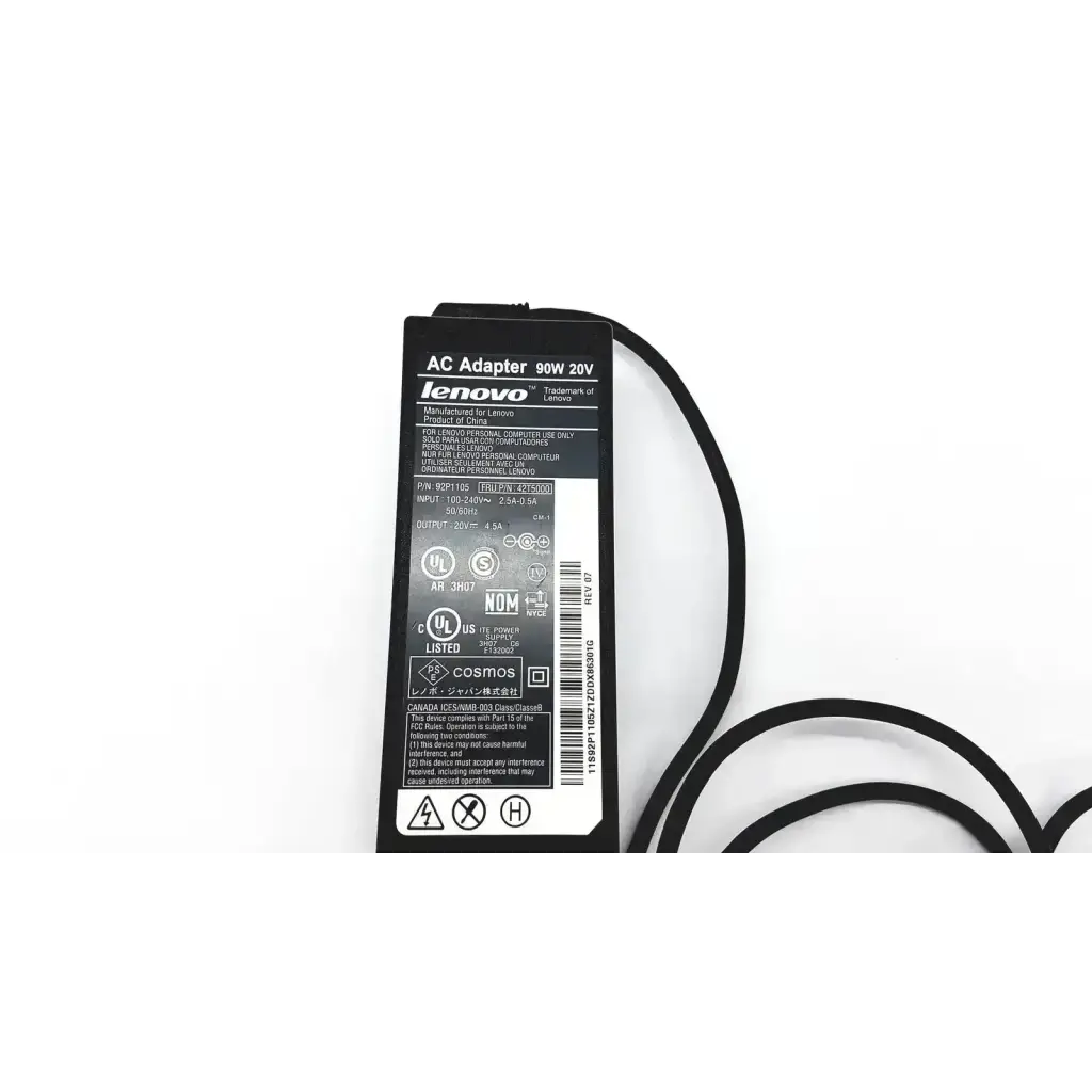 Lenovo Genuine 90W Lenovo AC Adapter Power Supply 20V 4.5A Round Tip 42T5000 AC Adapter, second-hand product photo 8