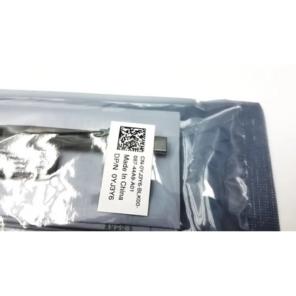 Genuine Dell black usb-c to displayport adapter in clear plastic packaging with white label connection brand model
