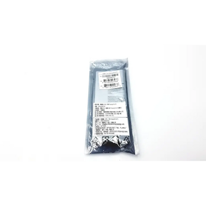A sealed transparent plastic package containing a black ink cartridge with labels for genuine dell connection brand displayport adapter