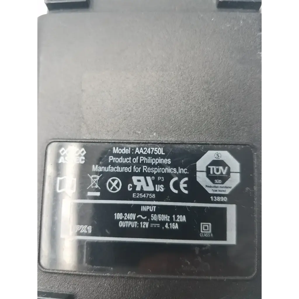 Philips Respironics Genuine Respironics AC Power Supply Cord Adapter AA24750L 1015642 12V - 4.16A AC Power Adapter, second-hand product photo 6